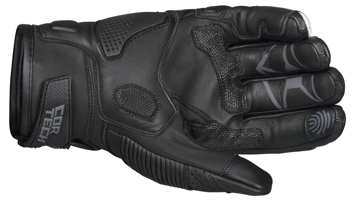 Mens Leather Motorcycle Gloves Black MD Q71764