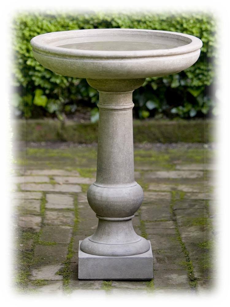 Grey Stone Tea Table Birdbath I6524