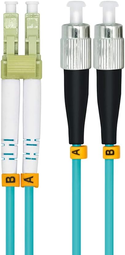 30M LC to LC 10G OM3 Armored Duplex Fiber Optic Cable, Pack of 2 W815691