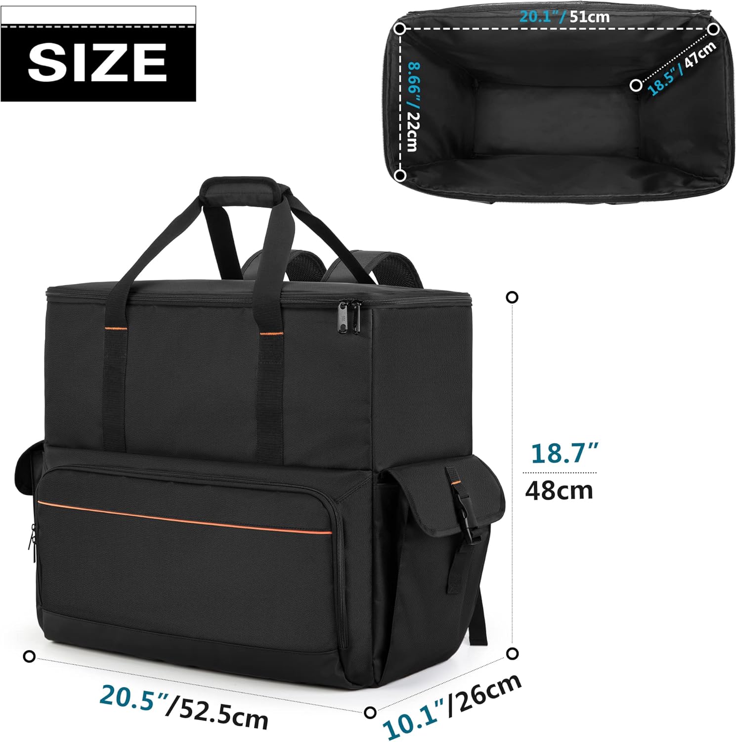 Black PC Backpack Carrying Case N6620