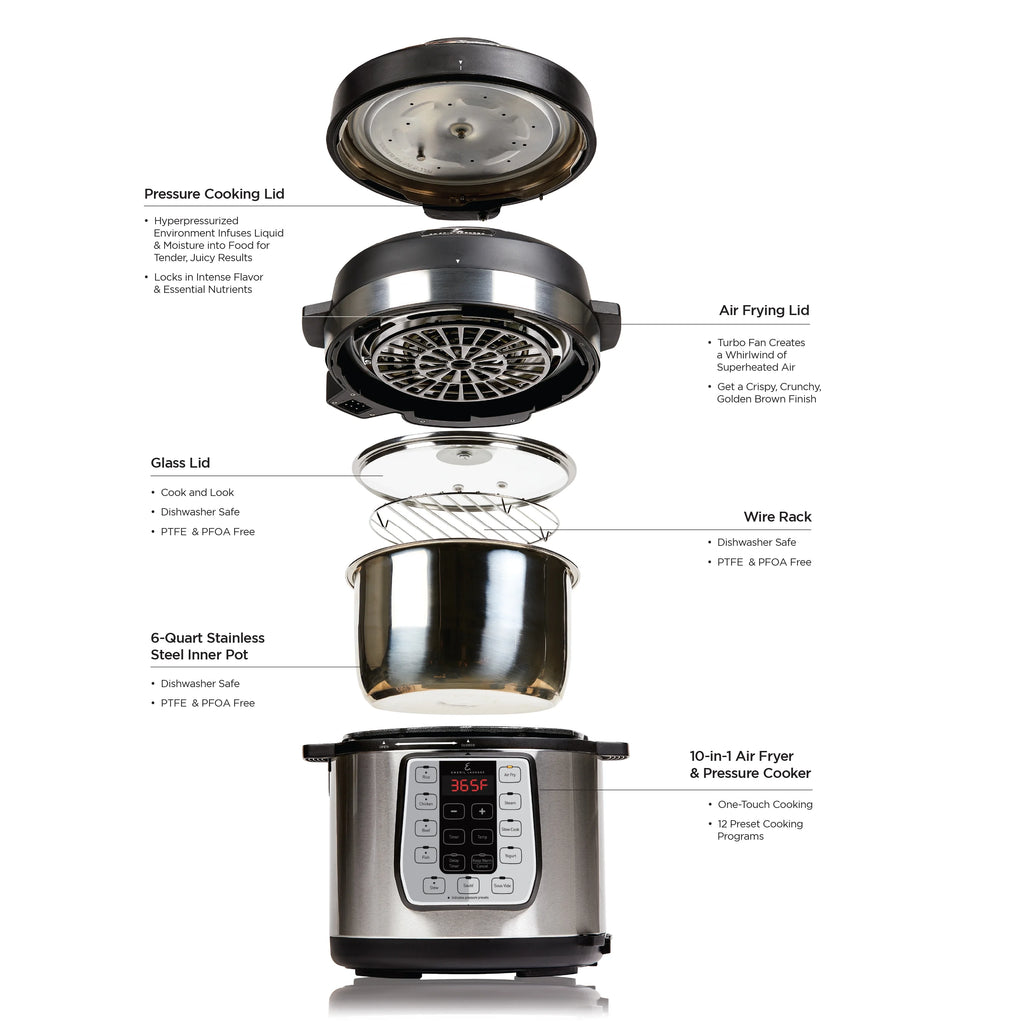6 Quart Pressure Air Fryer A87950