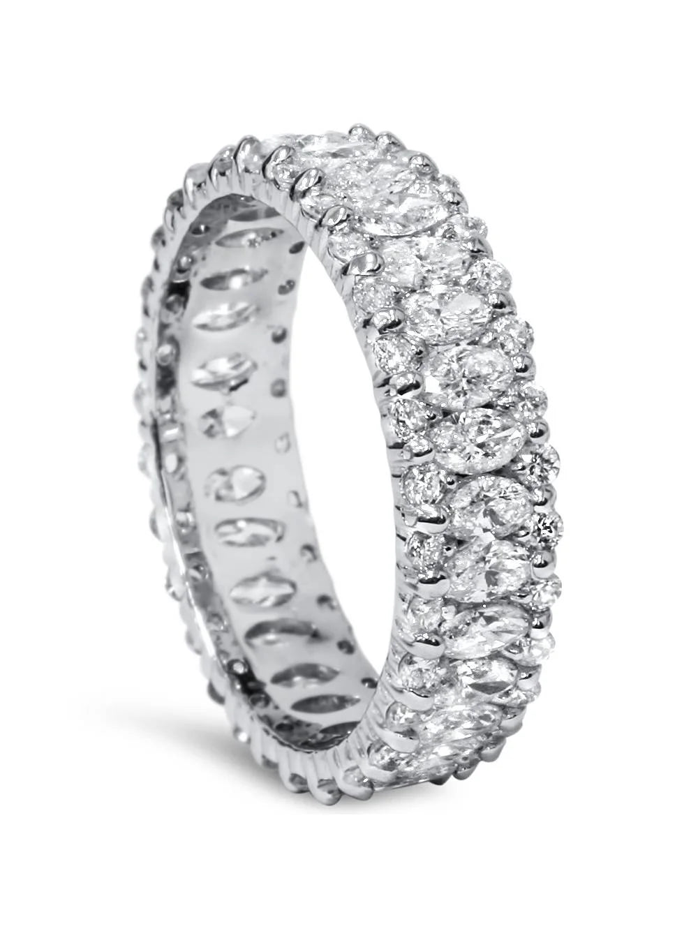 Marquise Diamond Eternity Ring 14K White Gold D561