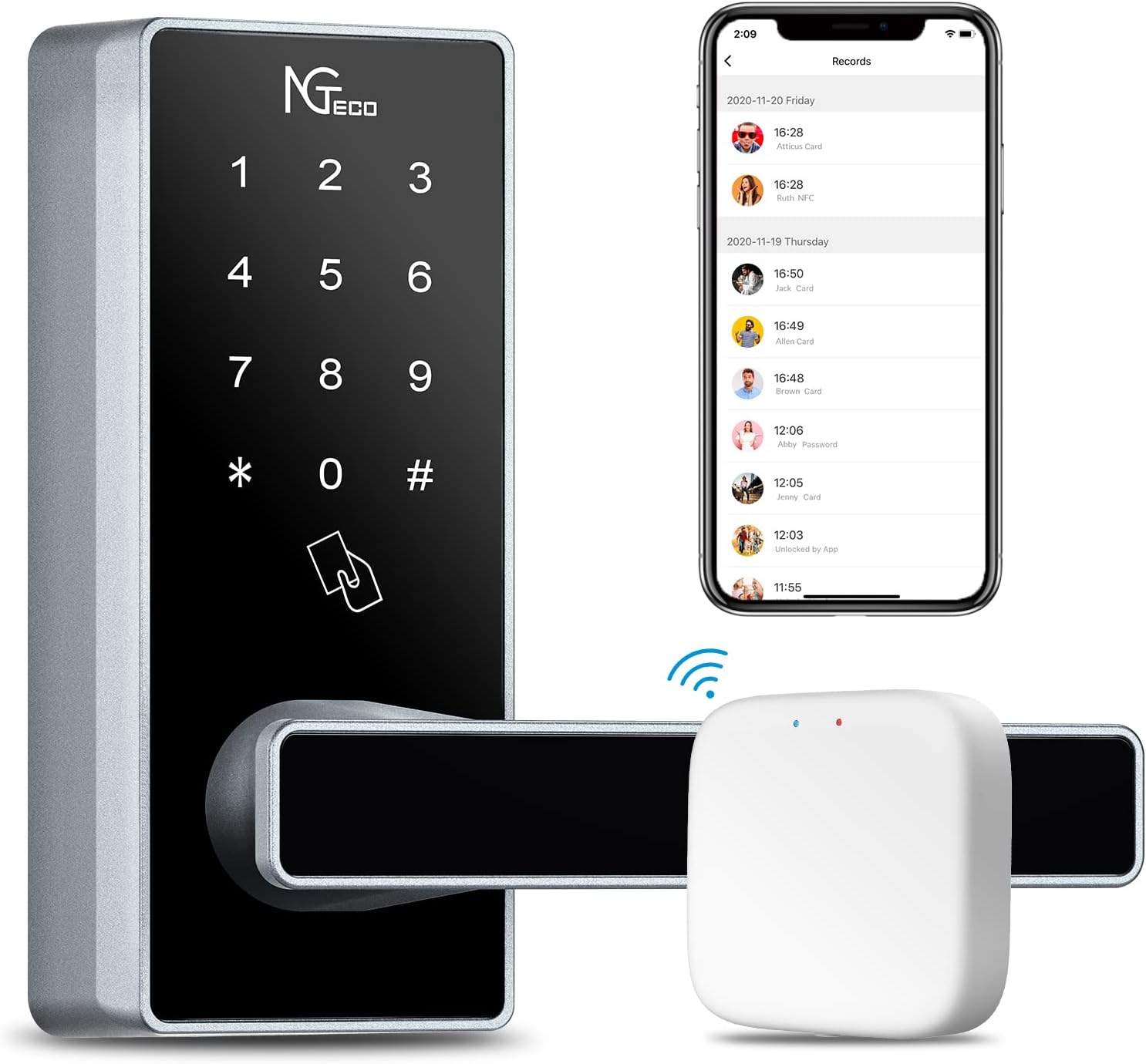 Smart Lock with WiFi Keyless Entry Digital Keypad X7565