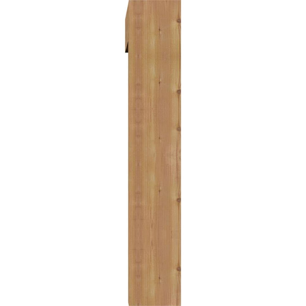 Thorton Block Smooth Bracket with Offset Brace, Western Red Cedar D742