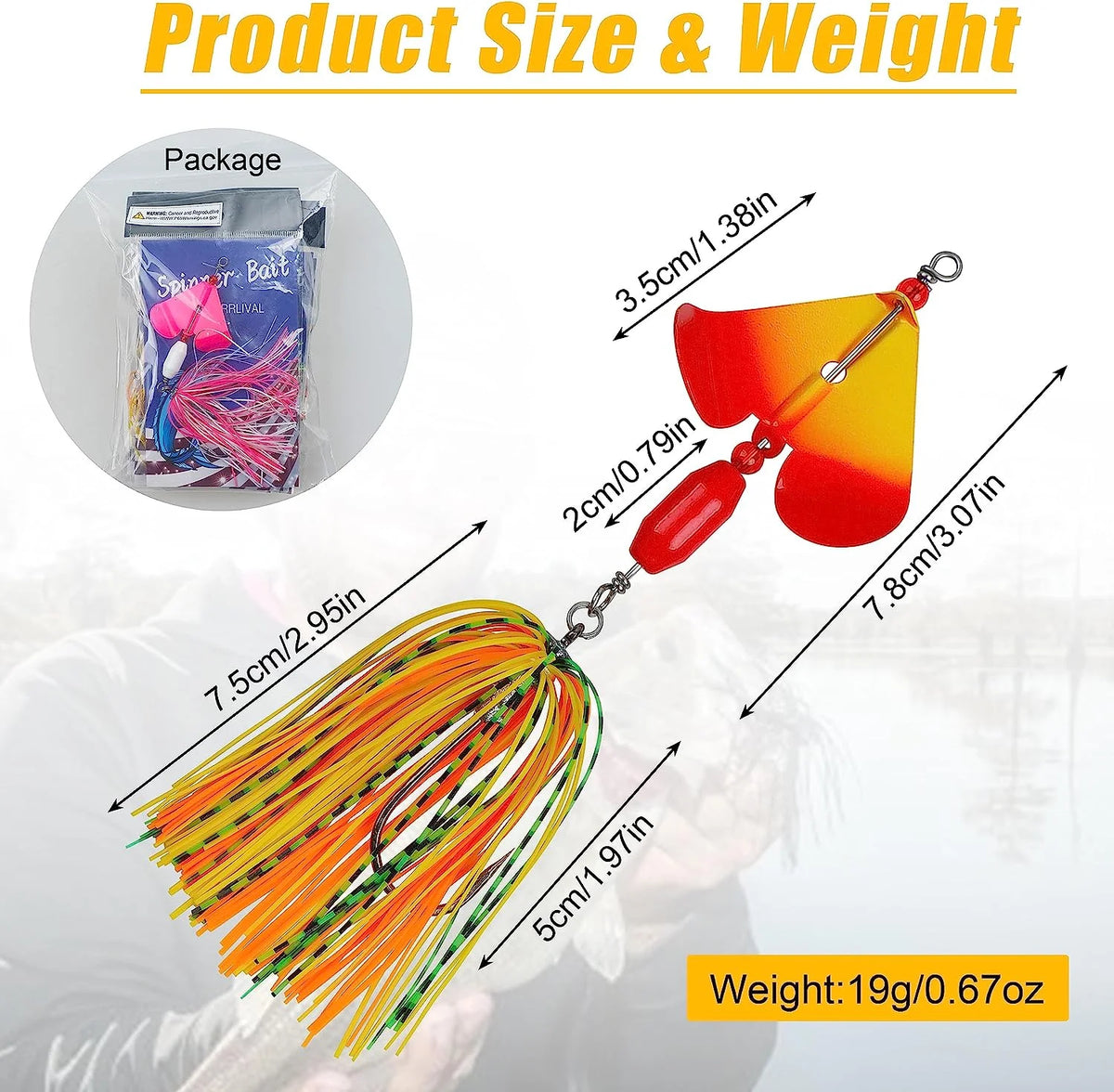 6pcs Metal Spinnerbait Fishing Lures Q74862