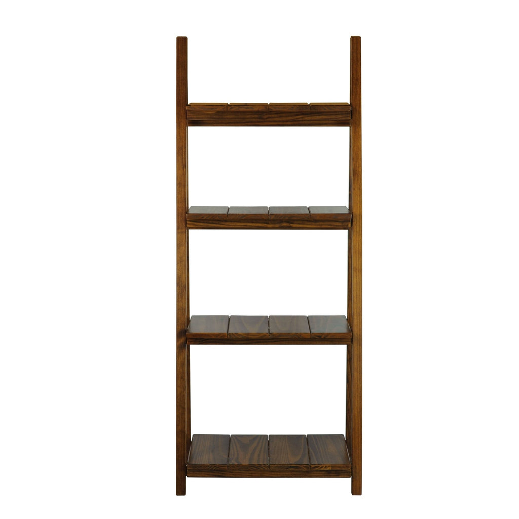 Black 4-Shelf Folding Bookcase O489003