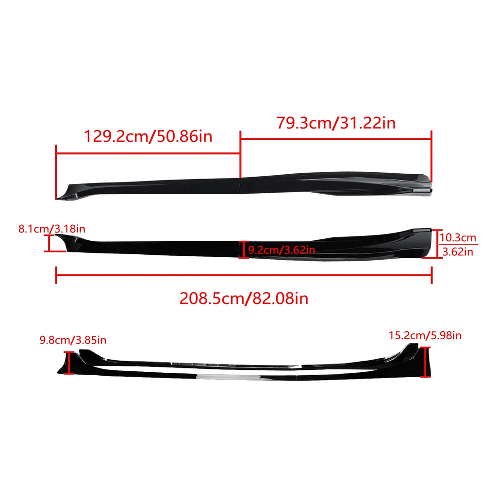 Gloss Black ABS Side Skirts for Tesla Model 3 V778