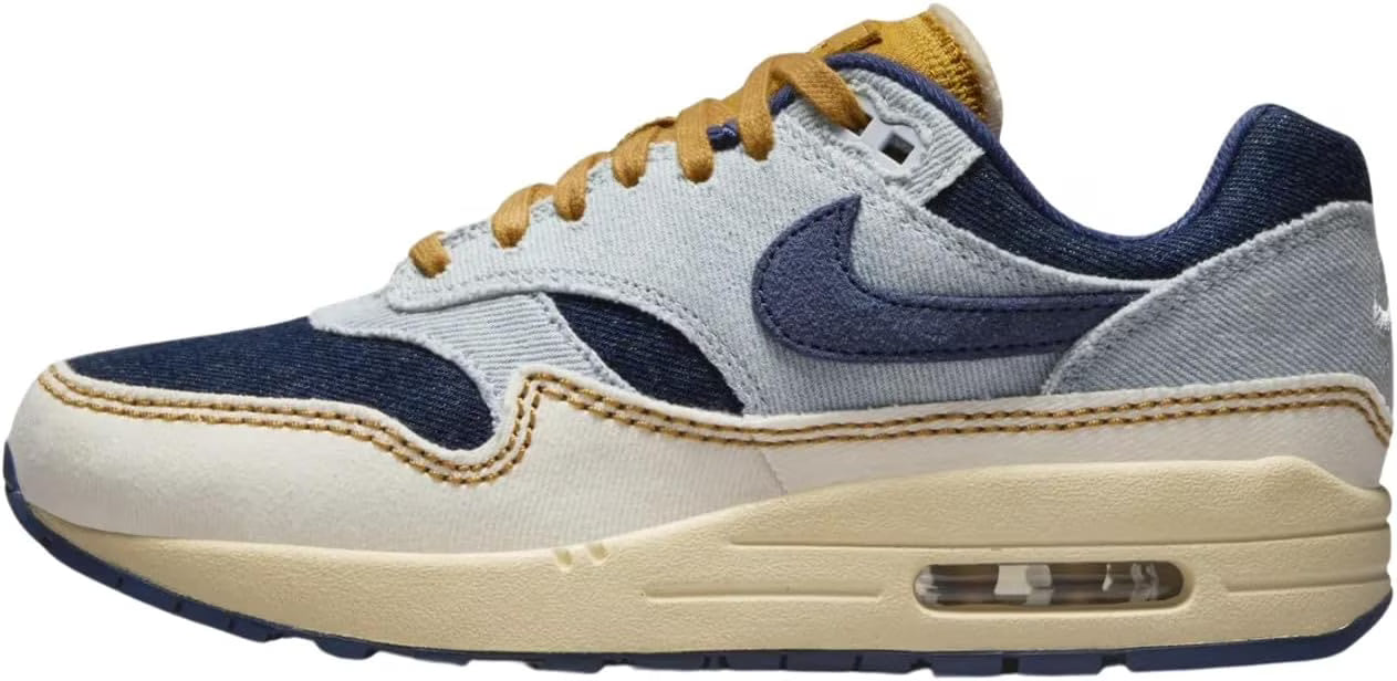 Women's Air Max 1 '87 Aura/Midnight Navy-Pale Ivory - 13 I7662