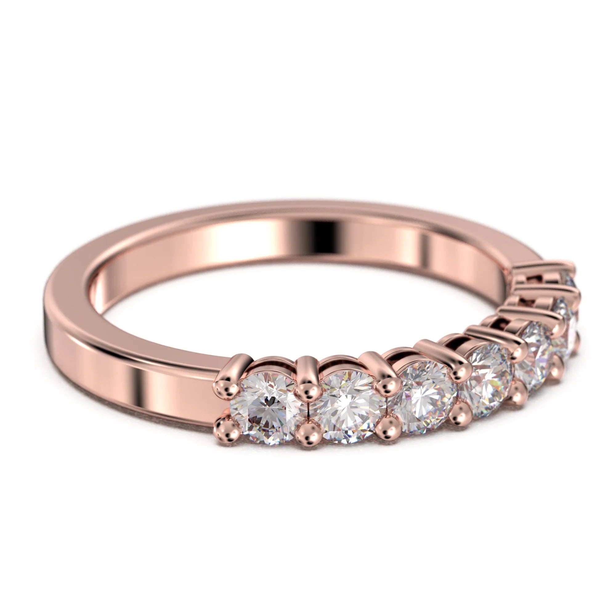 18K Rose Gold Over Silver Diamond Moissanite Ring X217978