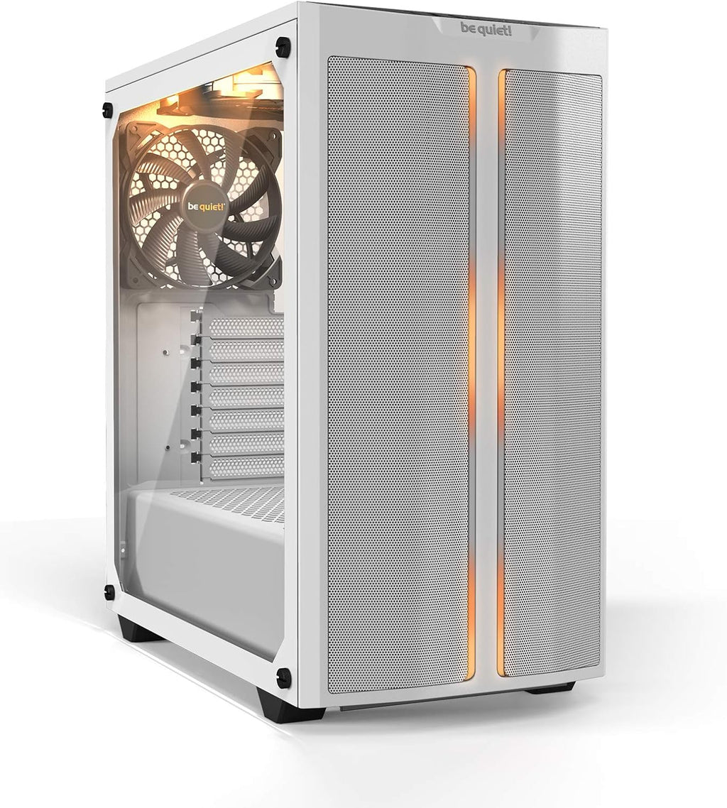 White Mid Tower ATX Case with Tempered Glass Window K5938