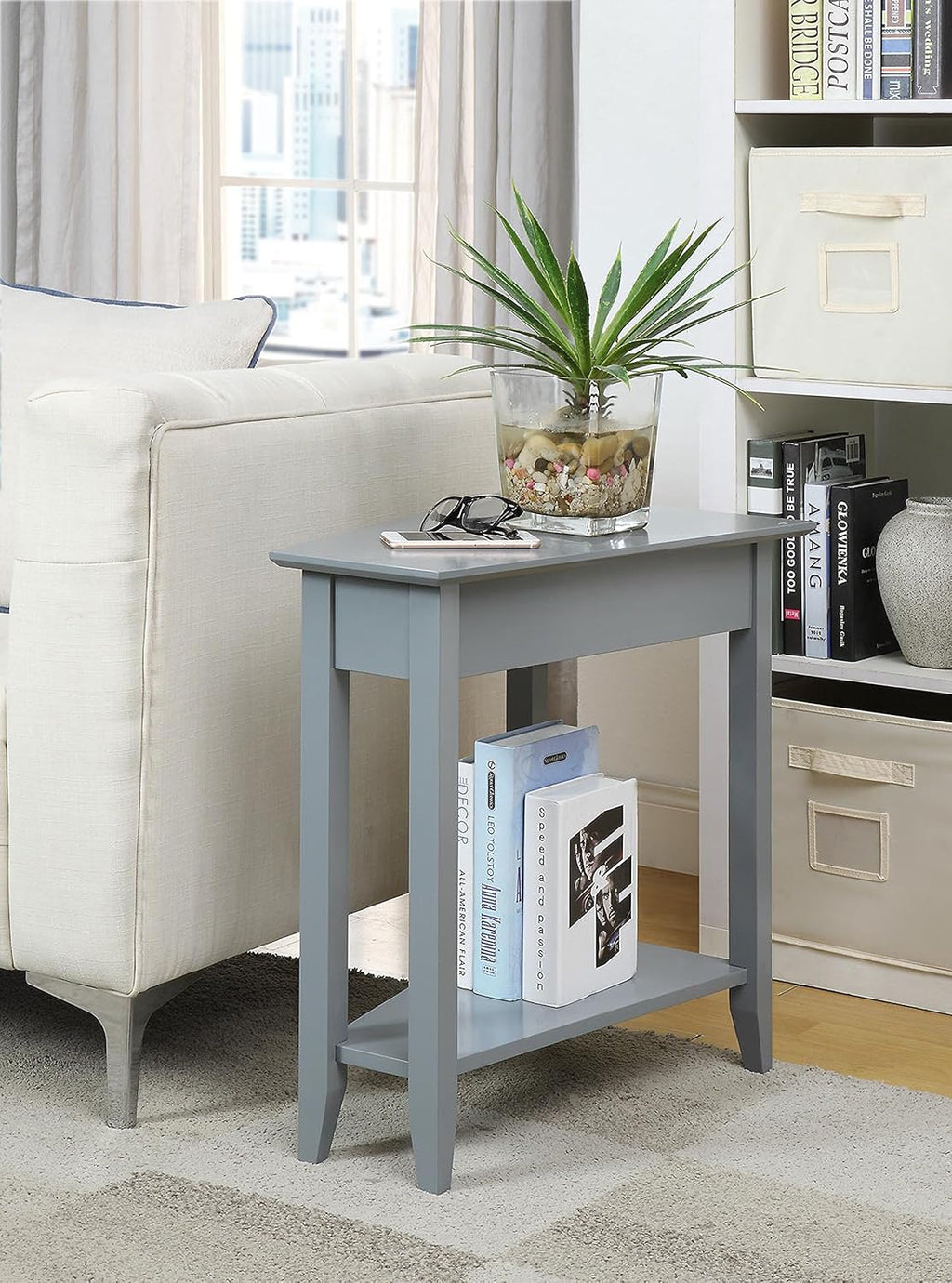 Cherry Wedge End Table W24154