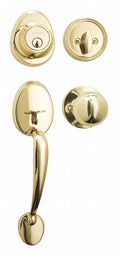 Knob Lockset, Biscuit Style, Polished Brass J6240