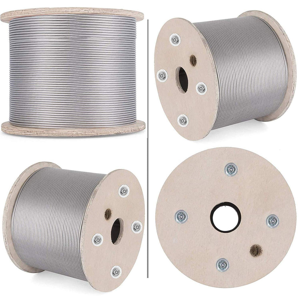 1/8 T316 Stainless Steel Cable 1x19 Wire Rope E296612