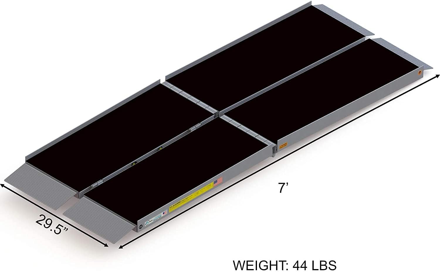Suitcase Trifold Portable Ramp with Slip-Resistant Surface, 7 Foot B491
