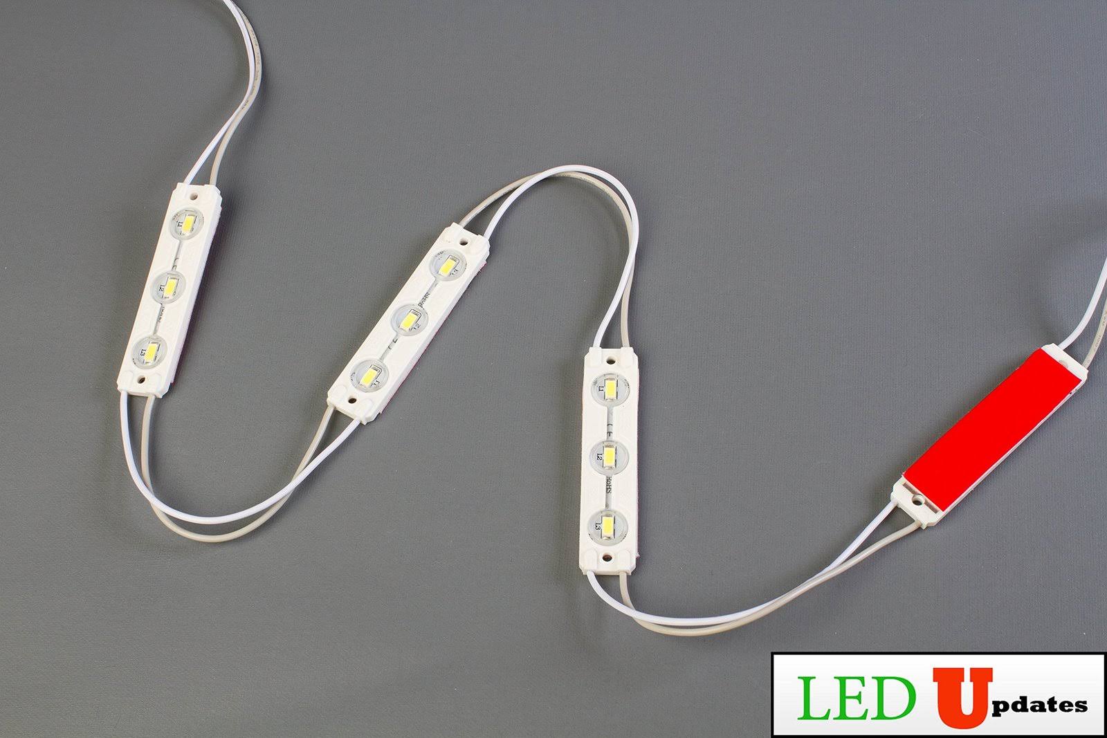 60ft Blue 5630 Injection LED Module with UL 12V AC Power Package F2134