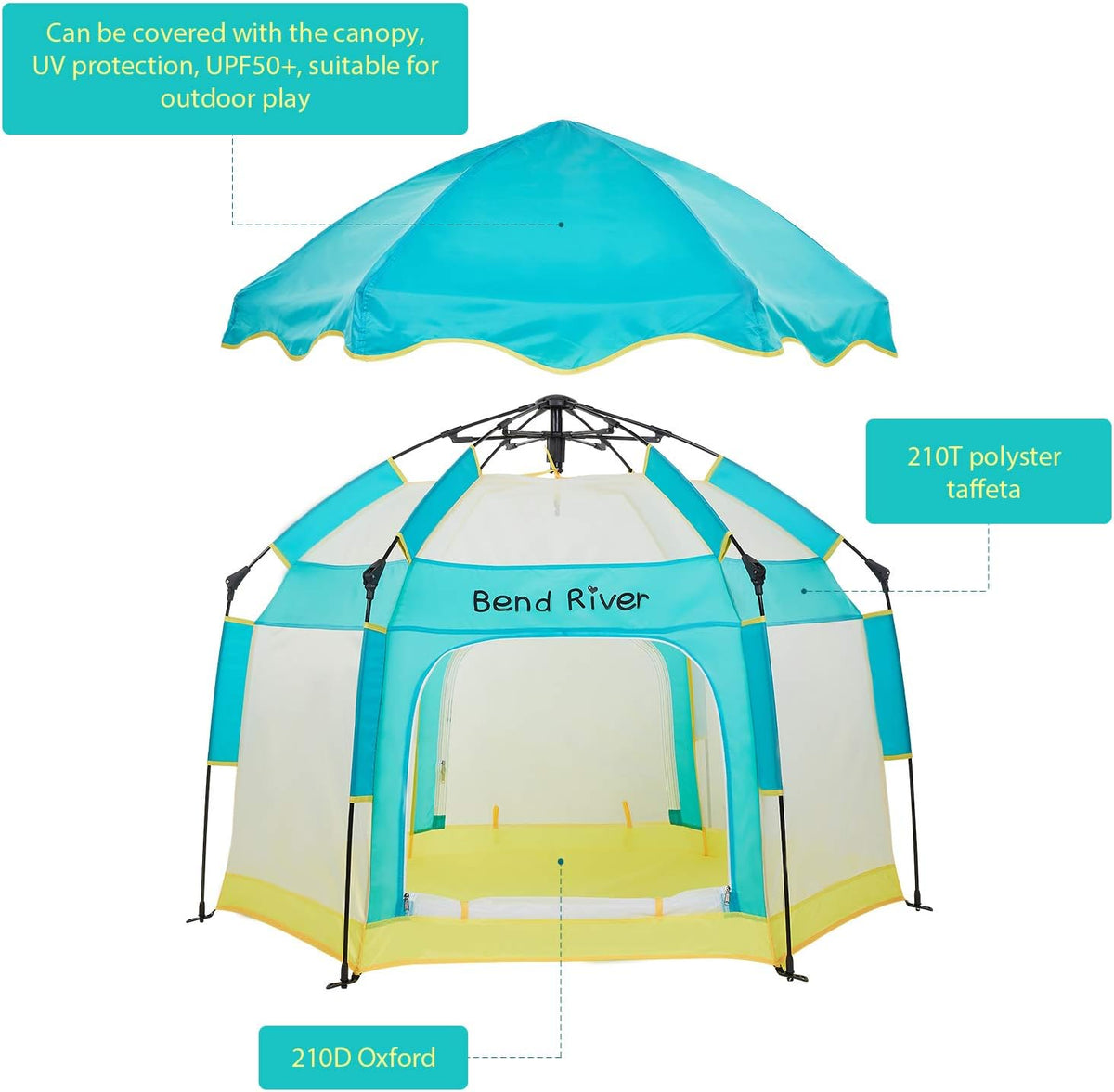 Portable Baby Beach Tent with Canopy N182272