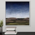 White Floater Frame Canvas Painting W2974