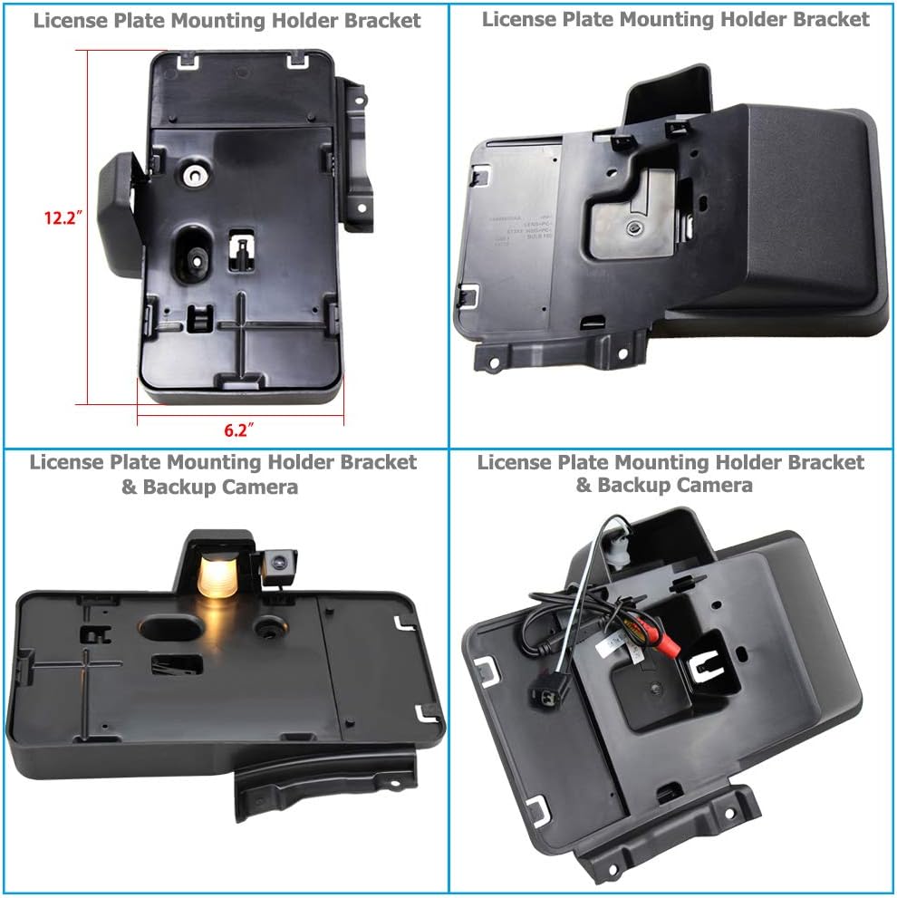 Rear View Reverse Camera License Plate Holder Frame Bracket for Jeep Wrangler JK Unlimited R249