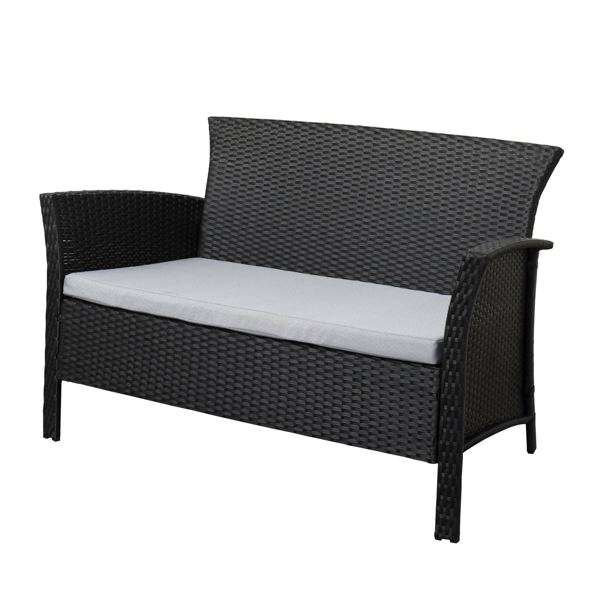 Black Rope Weave 4-Piece Patio Set C251