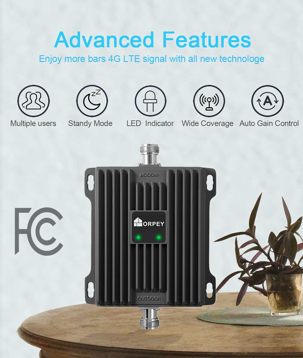 Cell Phone Signal Booster for Home up to 5500 sqft X391