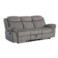Gray Fabric Motion Sofa with Console & Cup Holder Z674