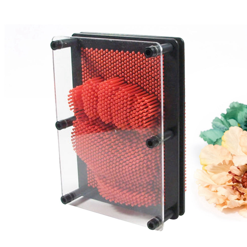 Red Color Pin Art Board Metal Silver Toy for Sculpture N649532