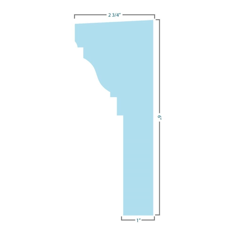 Unfinished Polyurethane Crosshead Entry Door Casing Accent in White L59299