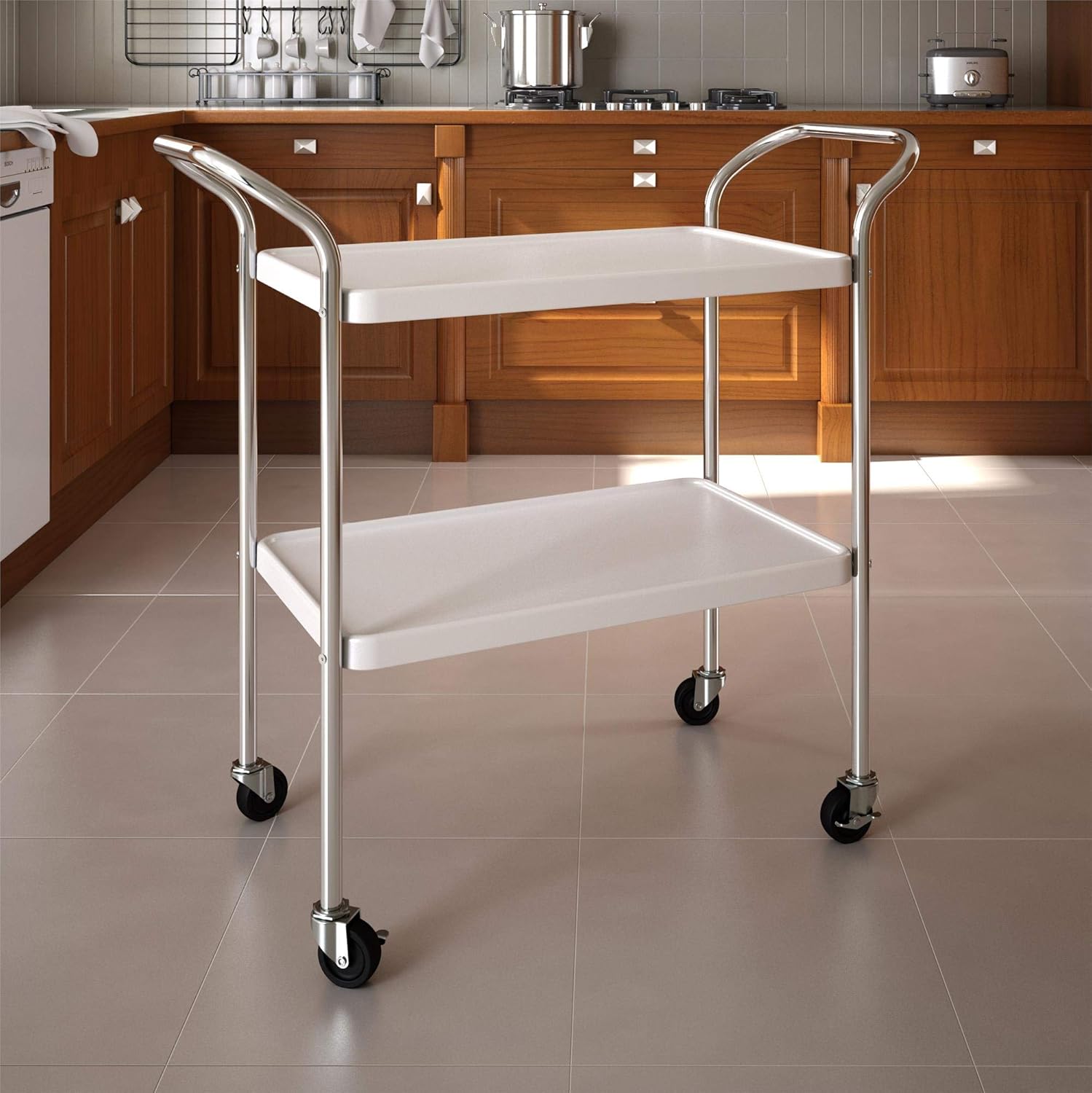 White 3 Tier Serving Cart P618968