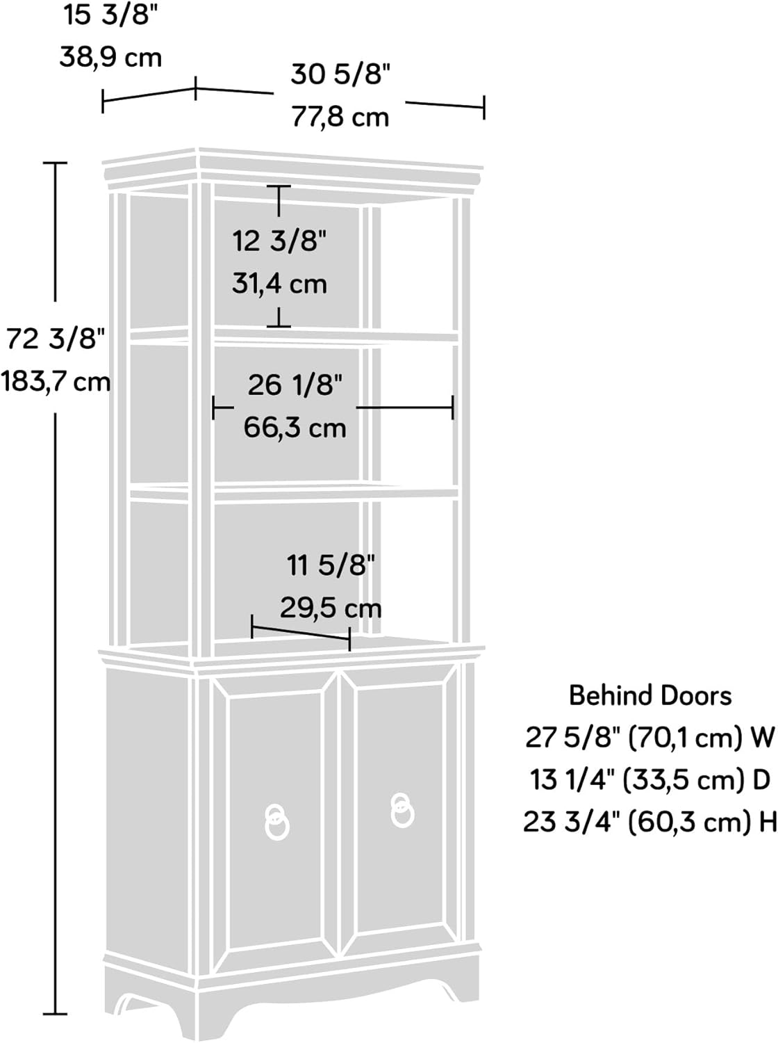 Orchard Oak Finish Library Q879