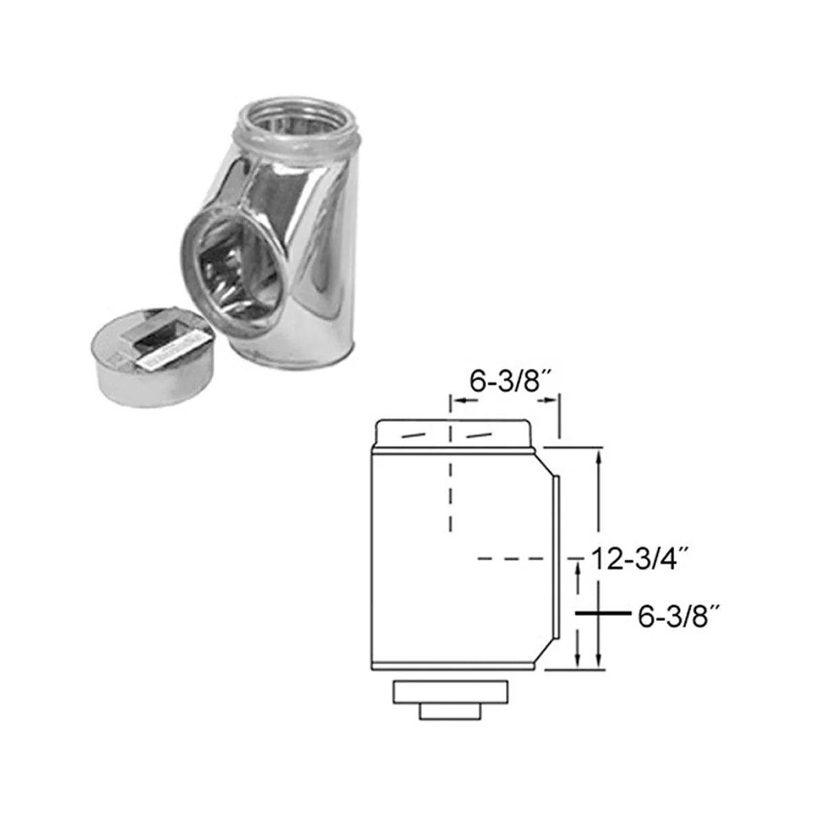Stainless Steel Stove Pipe Tee Cap O855