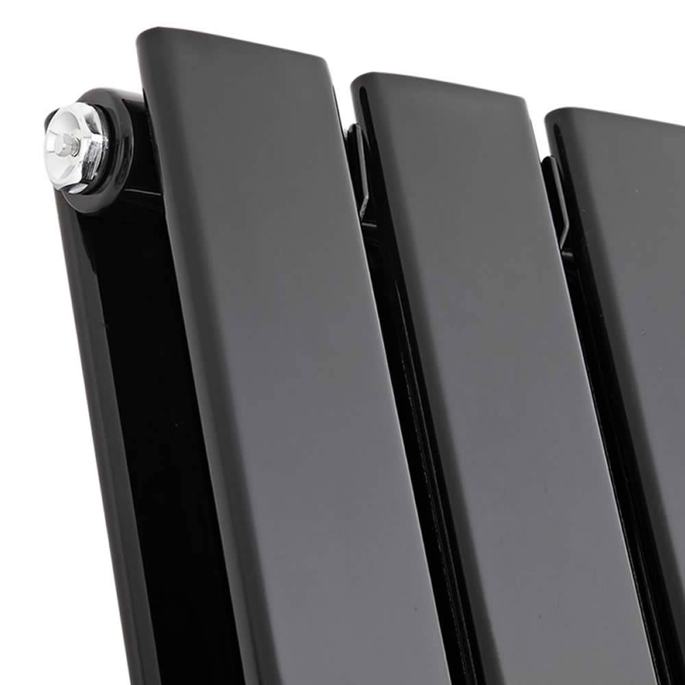 Black Vertical Hot Water Radiator G27399