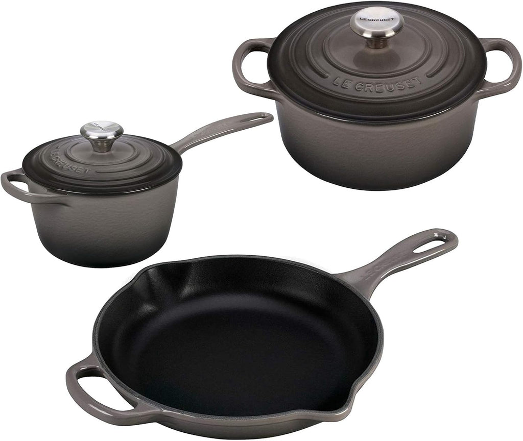 5 Piece Enameled Cast-Iron Cookware Set A89425