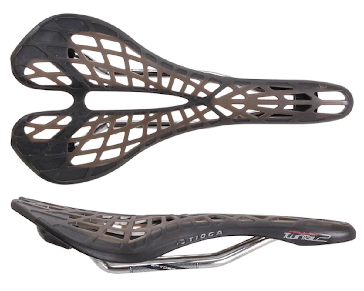 Black Saddle with Titanium Rail P811