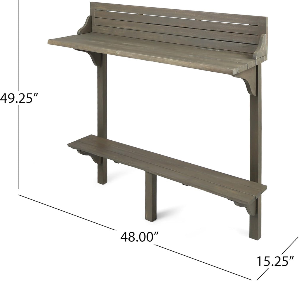 Grey Acacia Wood Bar Table X8122