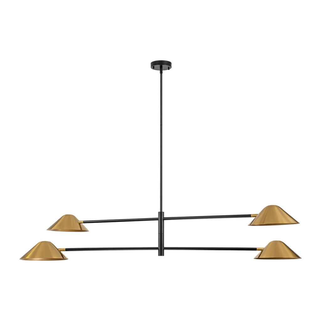 4-Light Dimmable Linear Chandelier W373