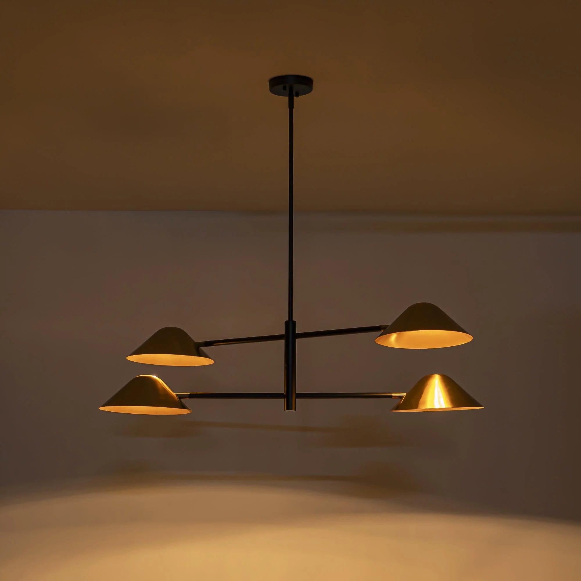 4-Light Dimmable Linear Chandelier W373
