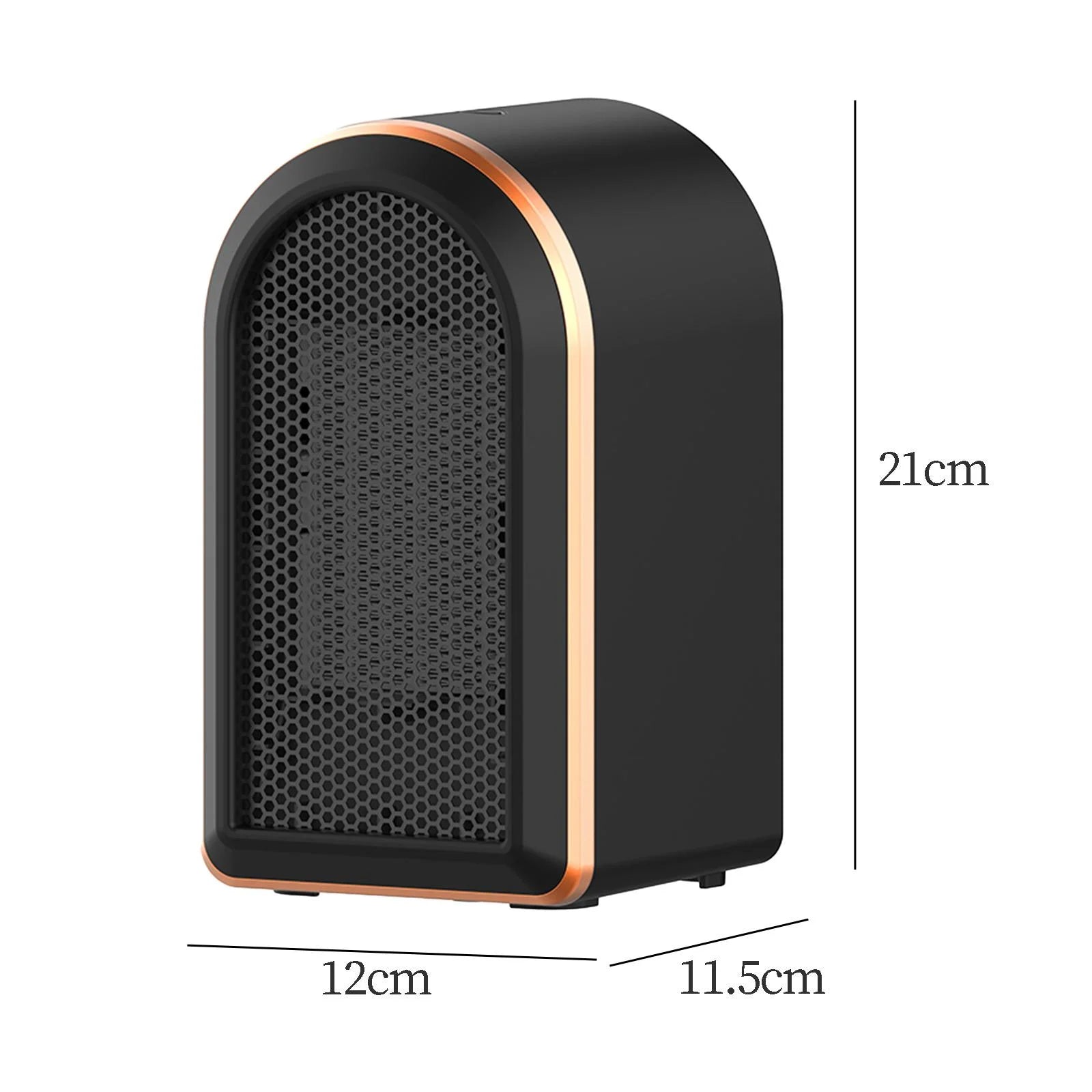 Black Mini Space Heater Fan J2800