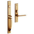 Vintage Brass Left Hand Single Cylinder Mortise Handleset Trim Set P63605
