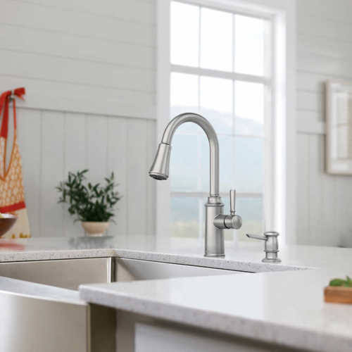 Spot Resist Pulldown Spray Kitchen Faucet W39454