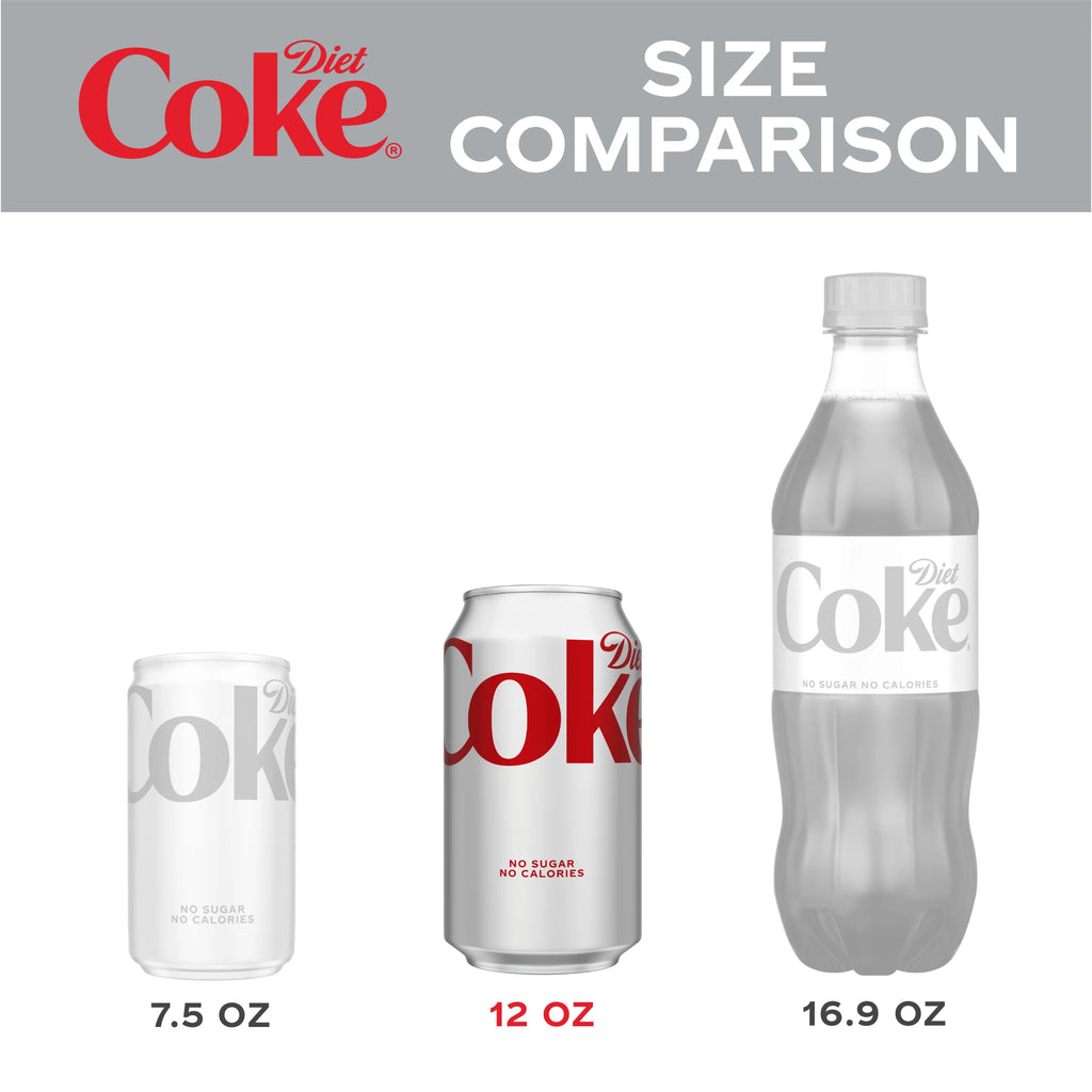 20 Pack Diet Coke Soda Soft Drink, 12 fl oz B36843