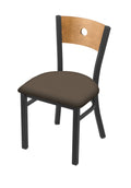 Pewter Finish Medium Back Chair with Canter Earth Seat Y182421