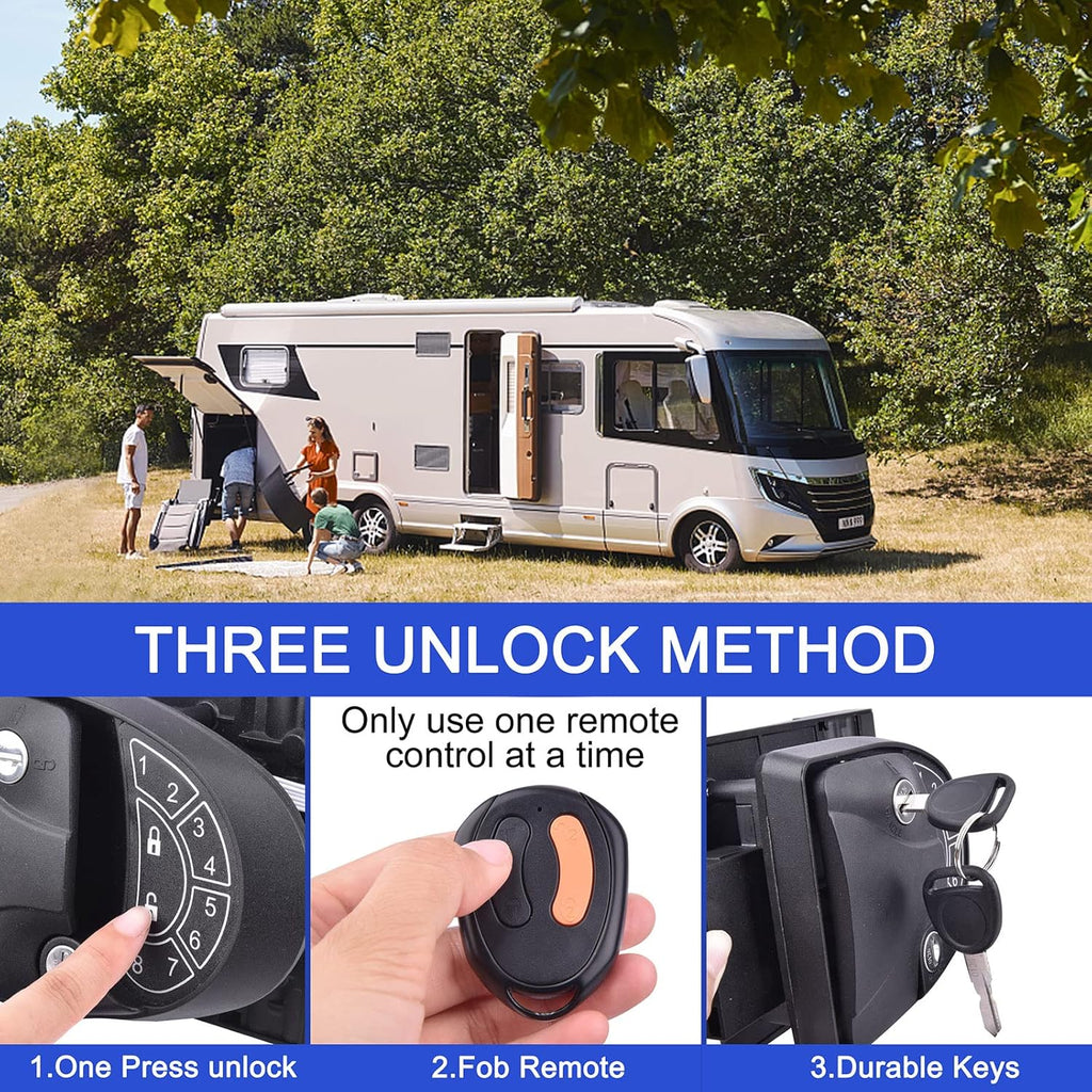 RV Keyless Entry Door Lock with Backlit Keypad and Install Tools K56687