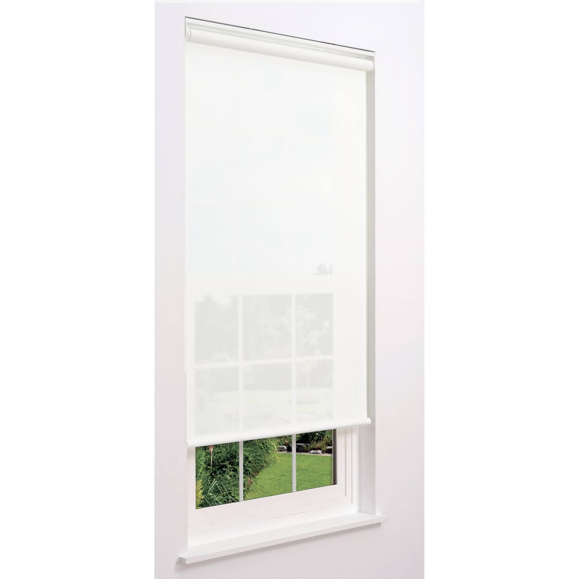 White 71 W x 78 H Cordless Solar Roller Shade A7328