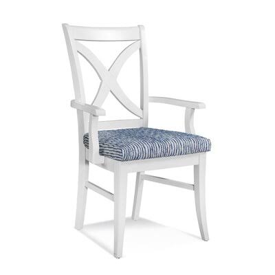 Beige Solid Cross Back Arm Chair M168059