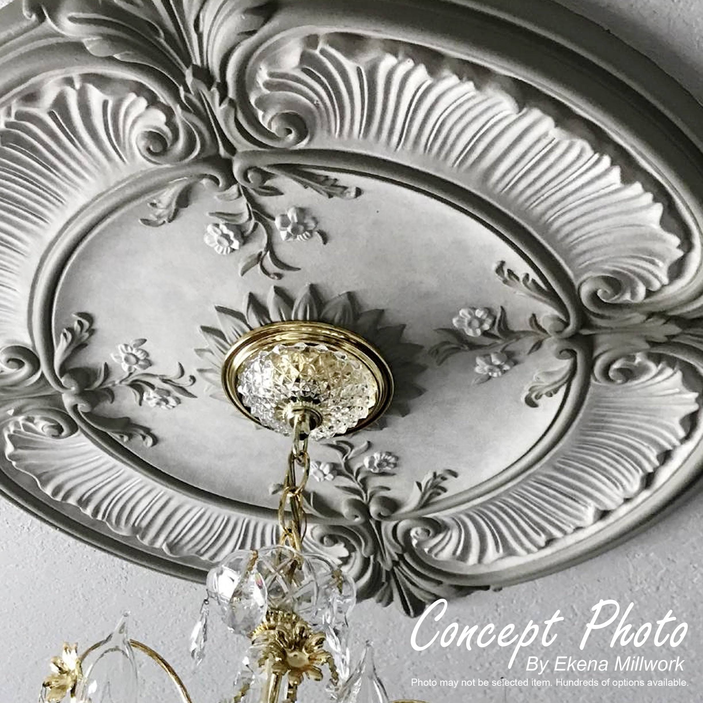 16 1/2x22OD x 1 1/2x22P Ceiling Medallion (Ultra Pure White) M10284
