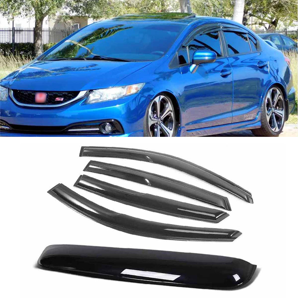Window Deflector Window Visor Rain Guards 5PCS N32496