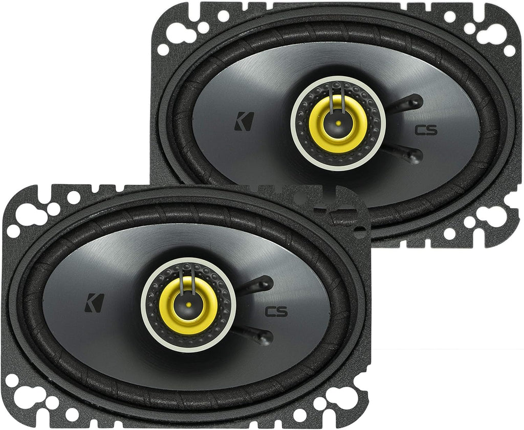 4 x 6 150 Watt 2-Way Car Audio Coaxial Speakers with Polypropylene Cone, Pair Pack of 2 A598