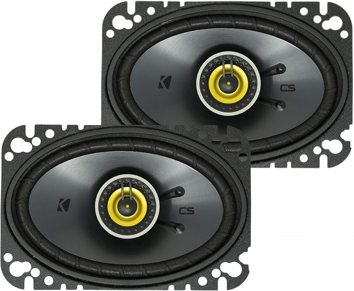 4 x 6 150 Watt 2-Way Car Audio Coaxial Speakers with Polypropylene Cone, Pair Pack of 2 A598