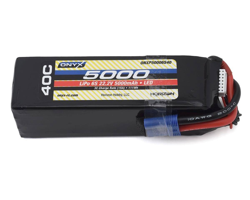 Onyx 5000mAh 6s 22.2V 40C LiPo Battery with EC5 R24852