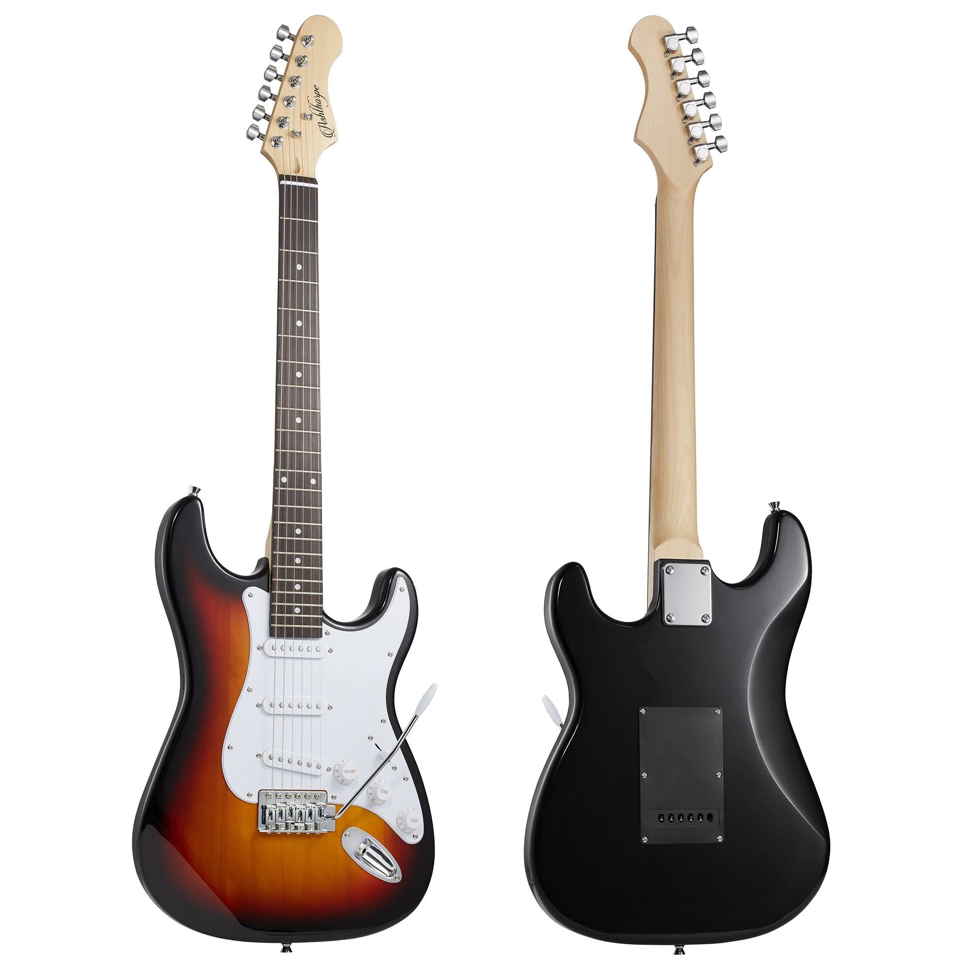 Sunburst-White Electric Guitar Bundle E12036